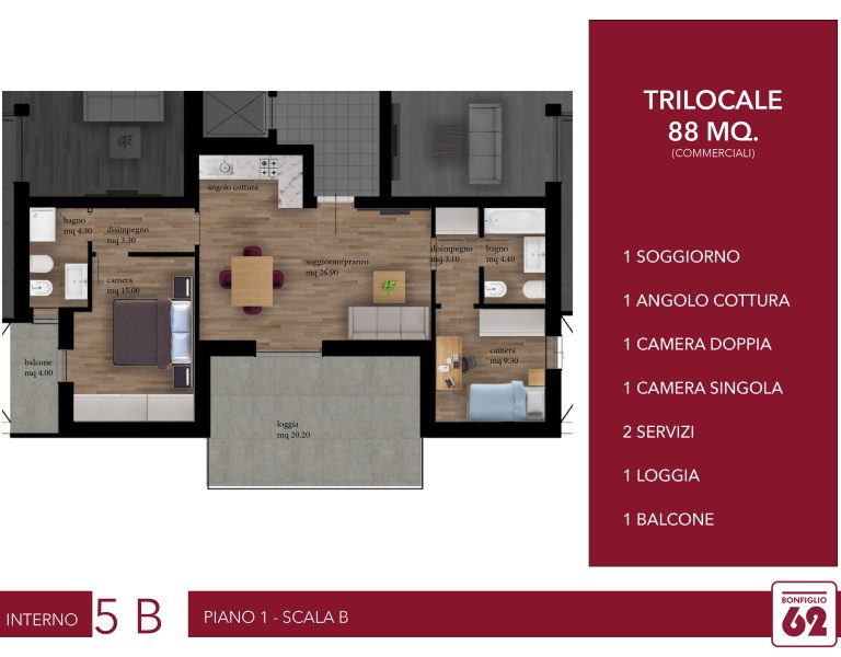 INTERNO 5 B PIANO 1